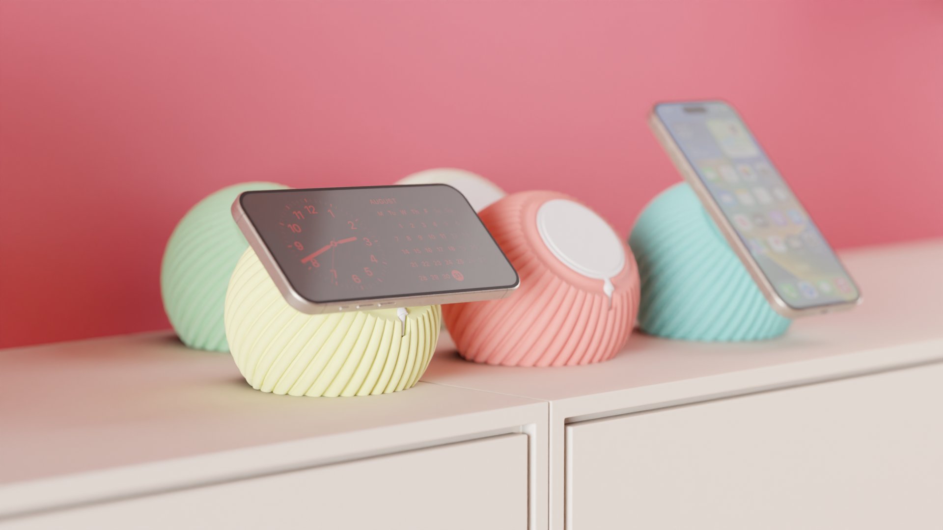 Ribbed Sphere Magsafe Charger