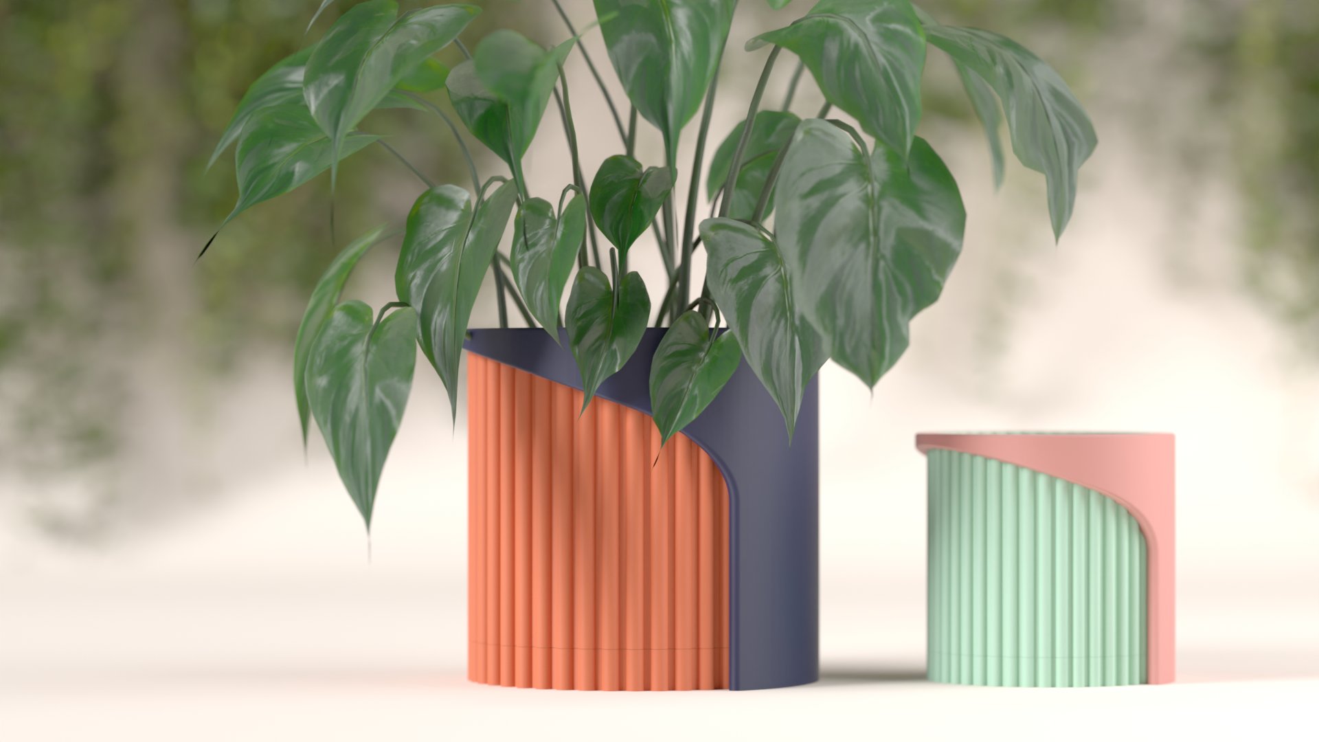 Three Part Modern Planter
