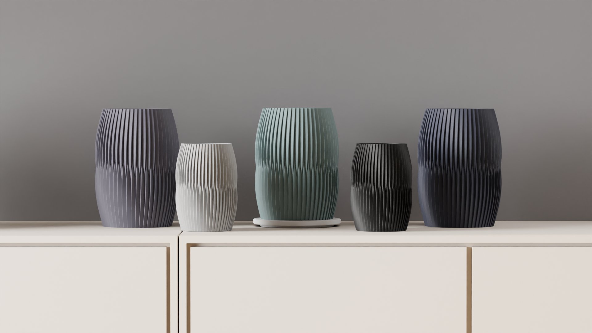 Modern Pleated Vase